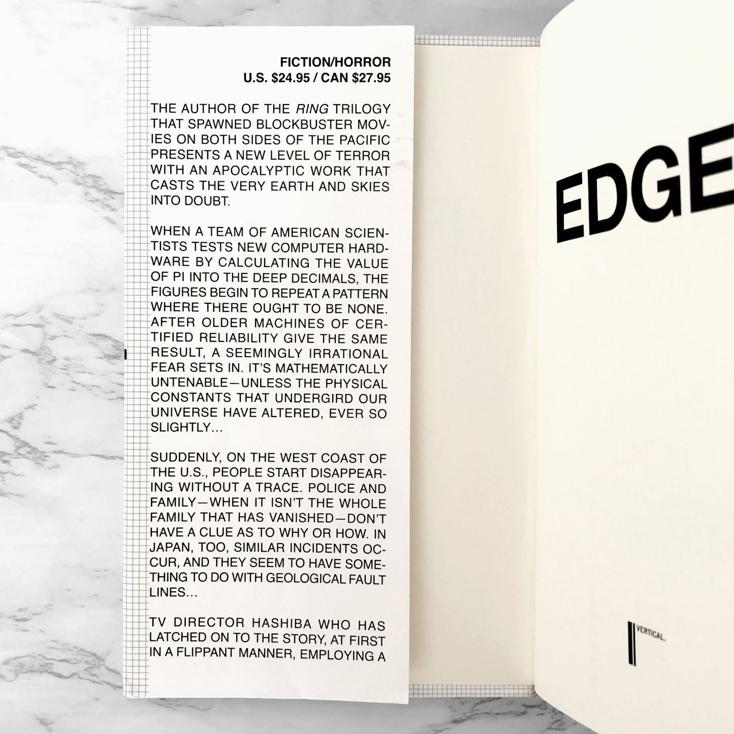 EDGE by Kōji Suzuki [U.S. FIRST EDITION] 2012