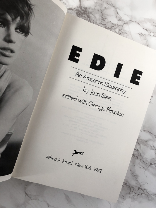 Edie: An American Biography by Jean Stein [FIRST EDITION] - Bookshop Apocalypse