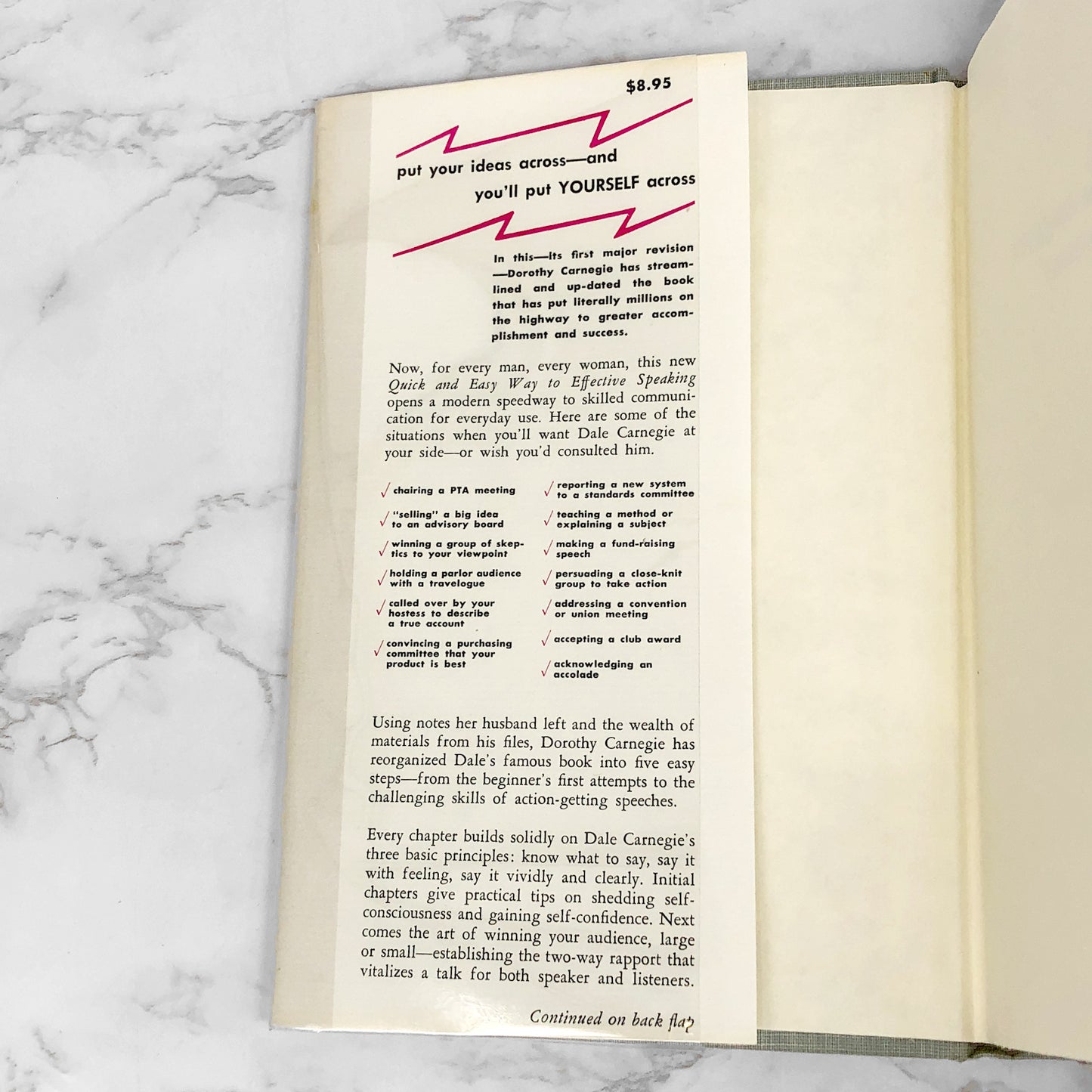 The Quick and Easy Way to Effective Speaking by Dale Carnegie [FIRST EDITION] 1984 • 27th Printing