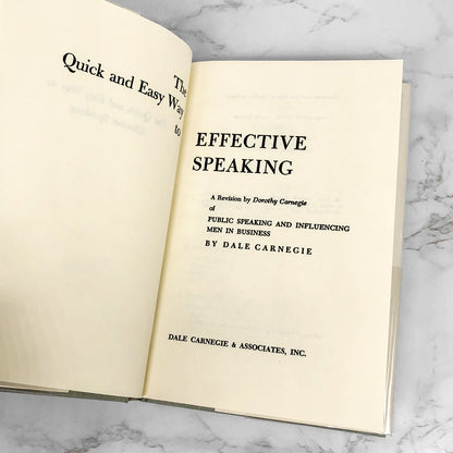 The Quick and Easy Way to Effective Speaking by Dale Carnegie [FIRST EDITION] 1984 • 27th Printing