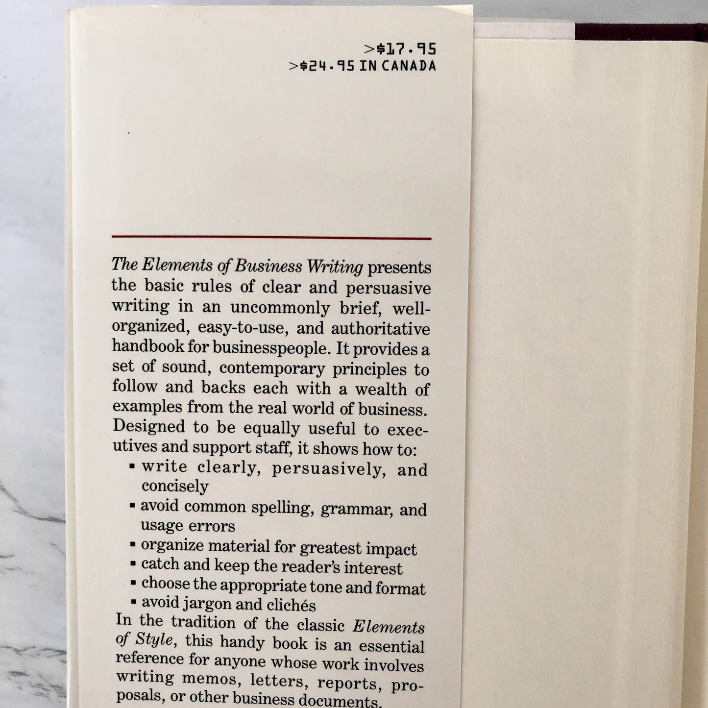 The Elements of Business Writing by Gary Blake & Robert W. Bly [FIRST EDITION]