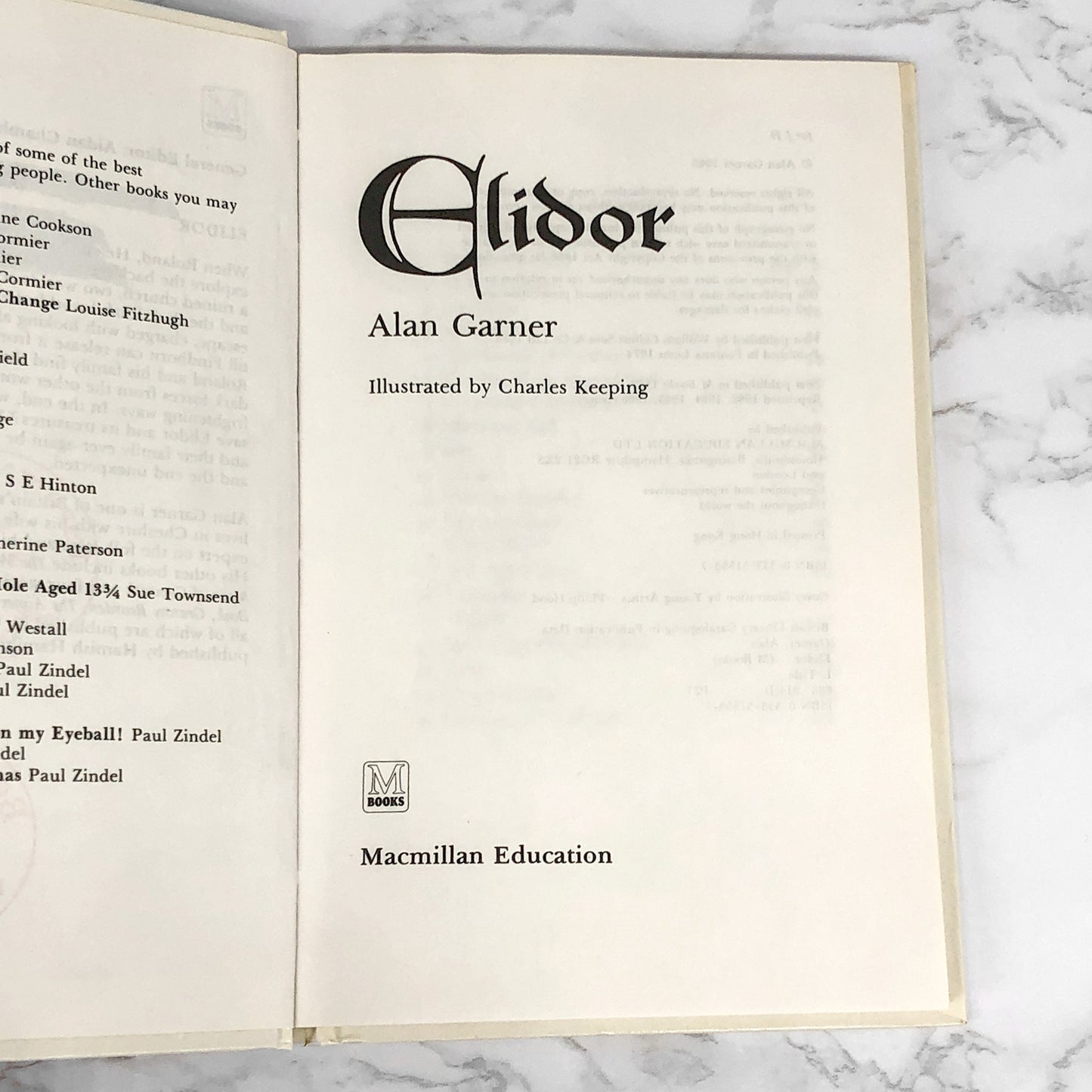 Elidor by Alan Garner [1986 U.K. HARDBACK]