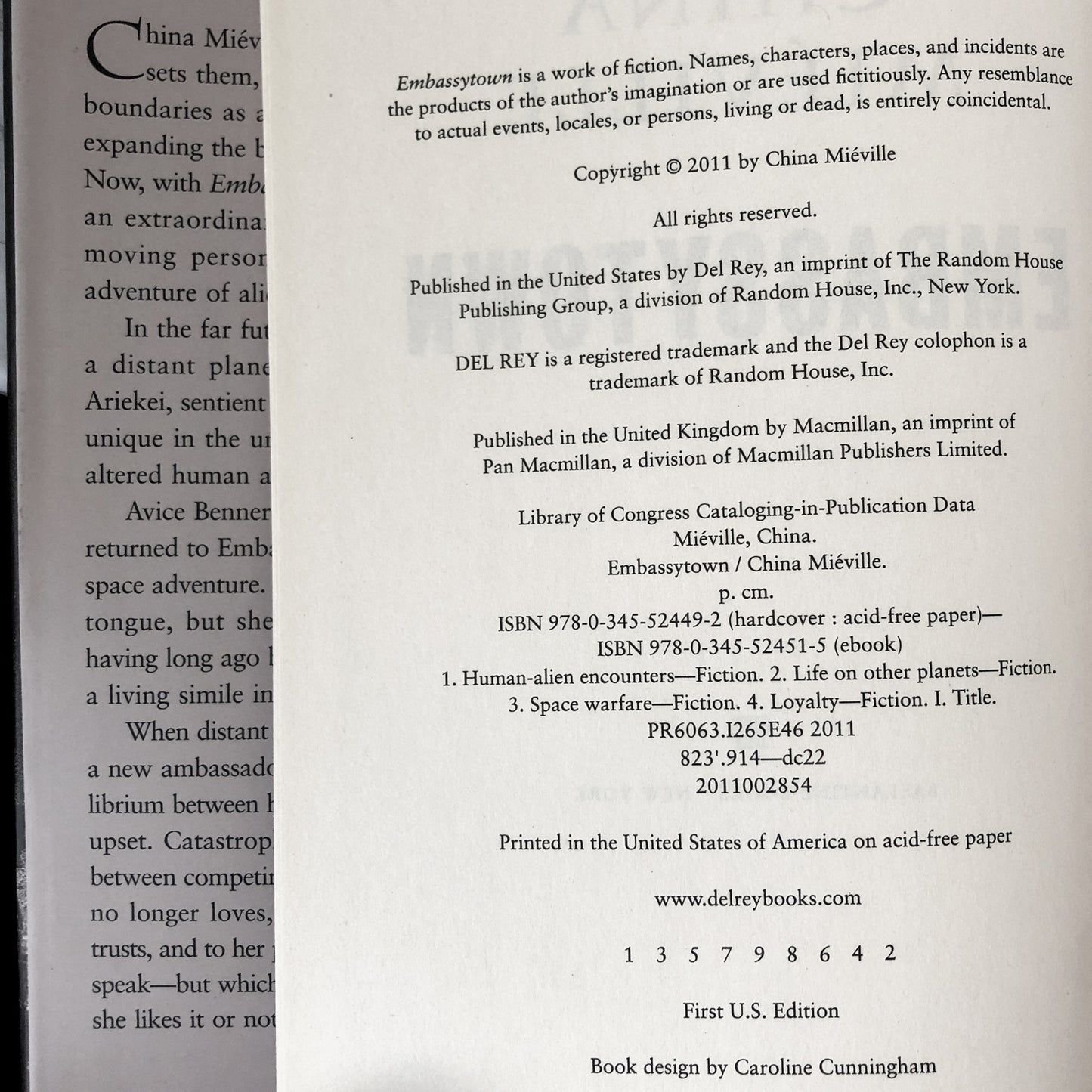 Embassytown by China Miéville [FIRST EDITION / FIRST PRINTING] - Bookshop Apocalypse