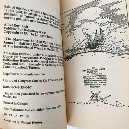 The Emerald City of Oz by L. Frank Baum [1985 DEL-REY PAPERBACK] Oz #6