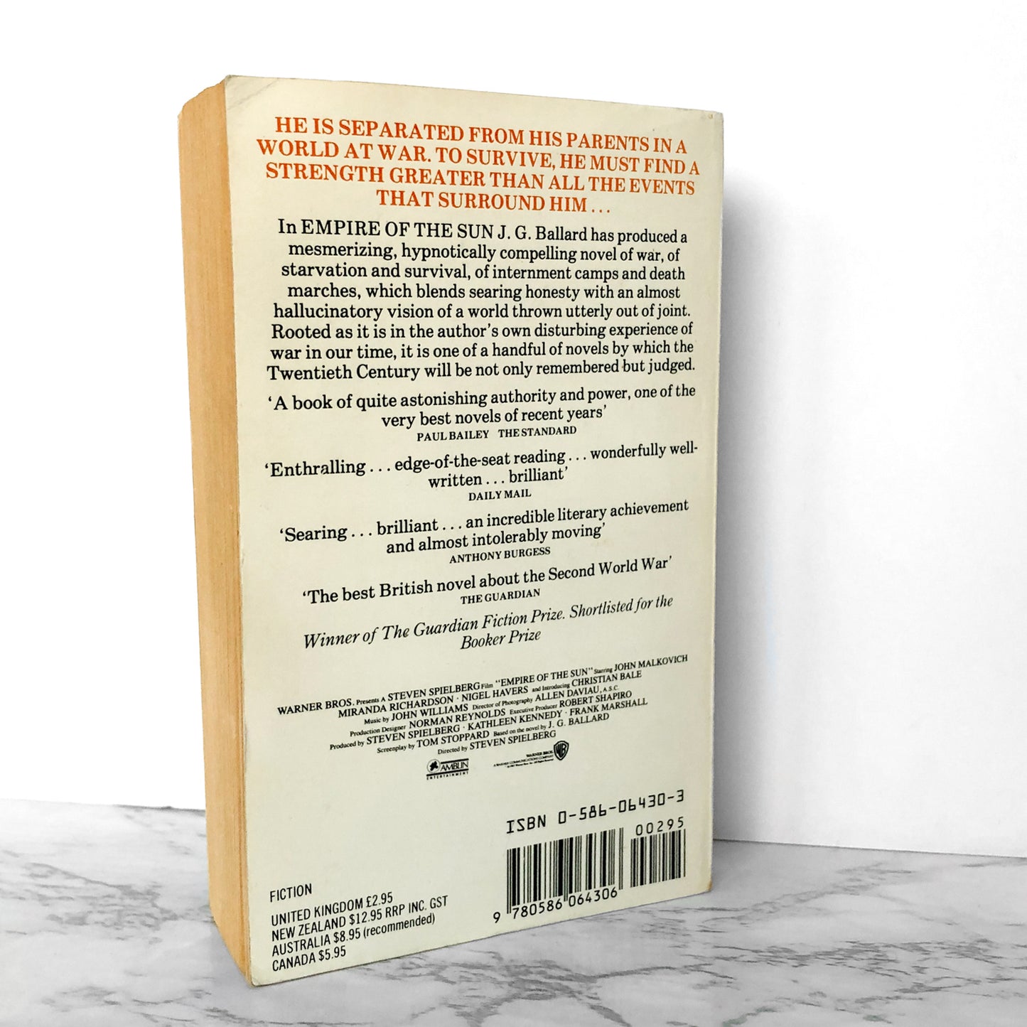 Empire of the Sun by J.G. Ballard [1988 U.K. PAPERBACK]