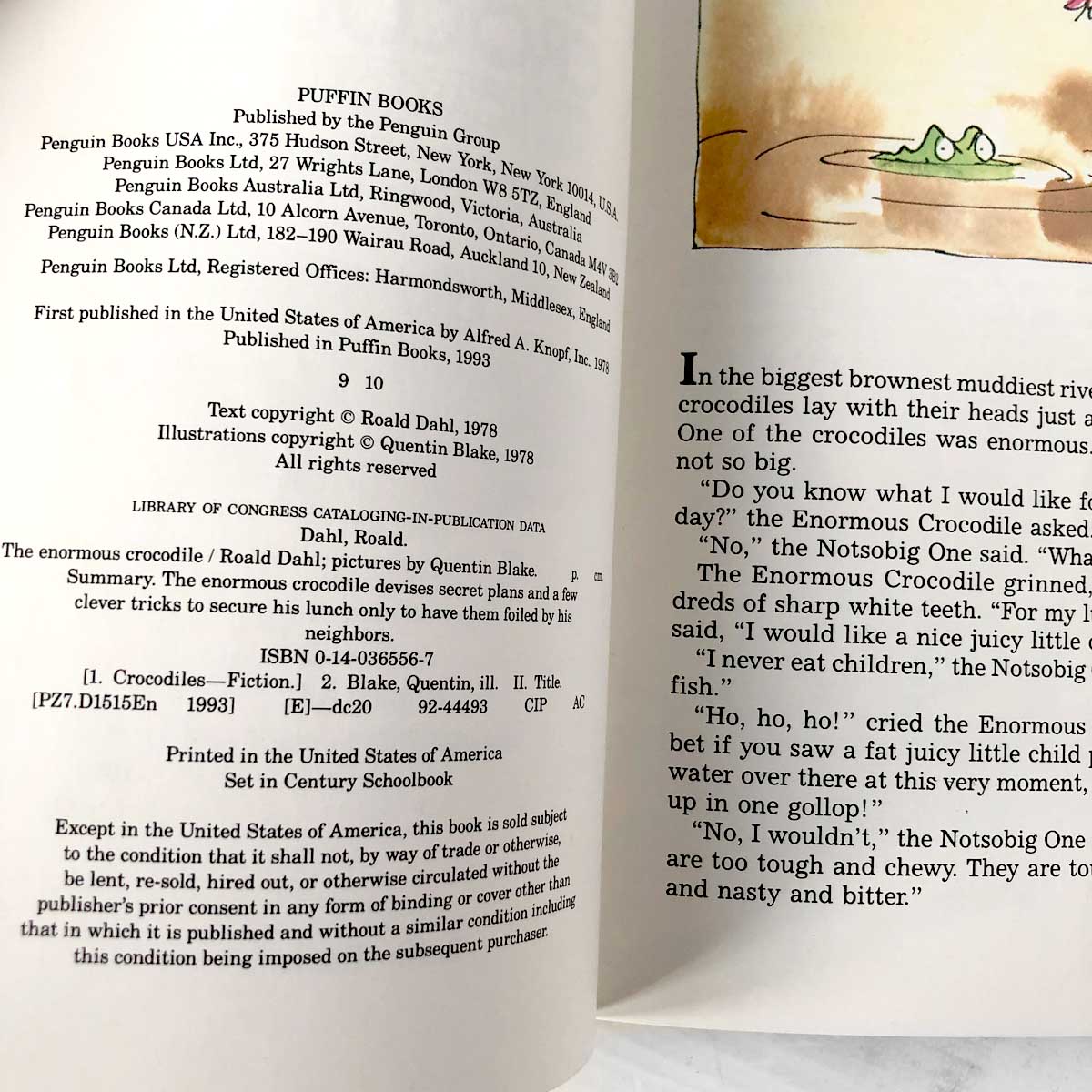 The Enormous Crocodile by Roald Dahl [1993 TRADE PAPERBACK]