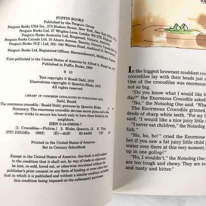 The Enormous Crocodile by Roald Dahl [1993 TRADE PAPERBACK]