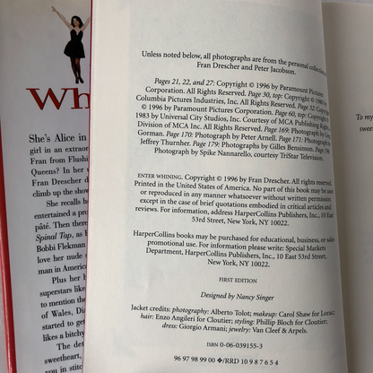 Enter Whining by Fran Drescher [FIRST EDITION] - Bookshop Apocalypse