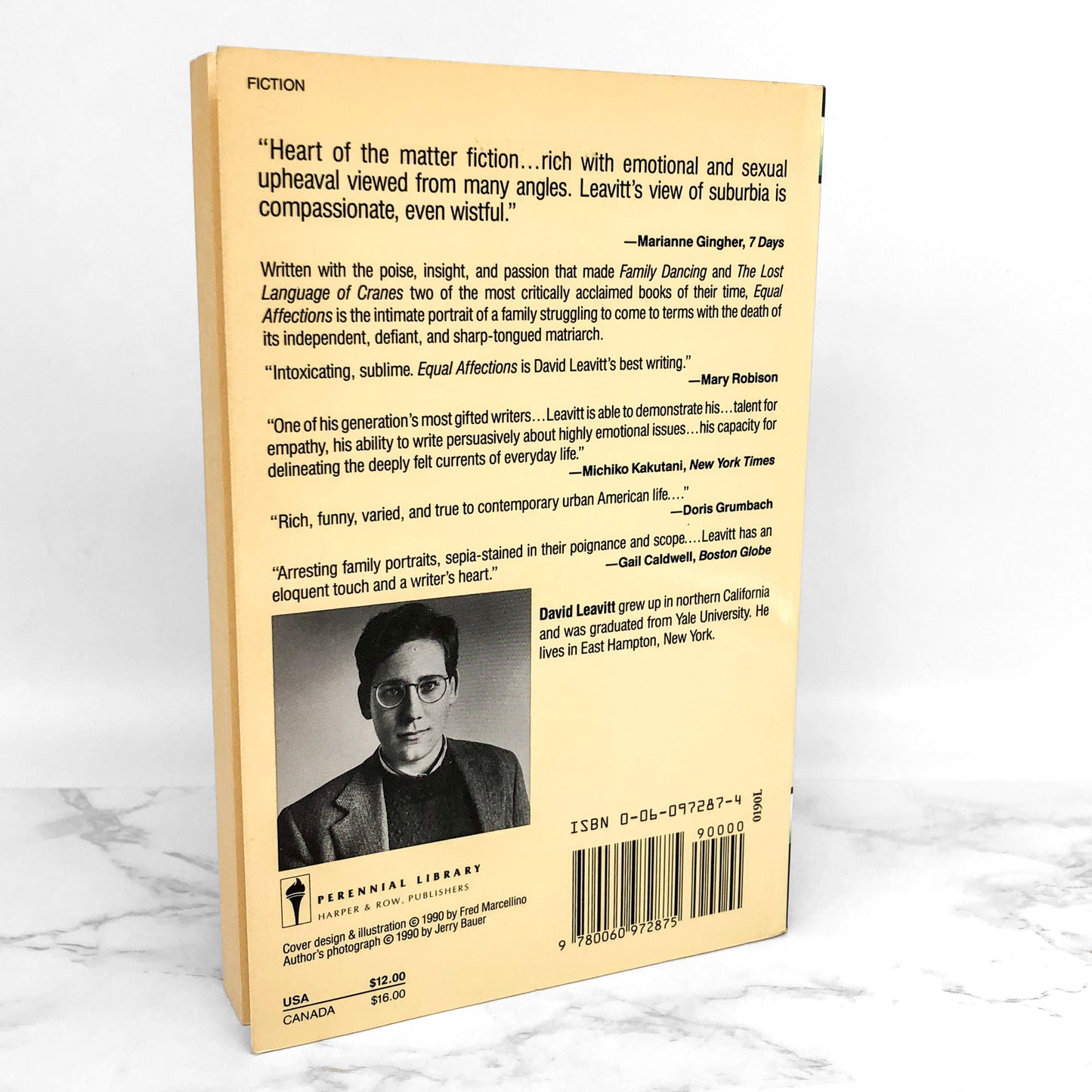 Equal Affections by David Leavitt [FIRST PAPERBACK EDITION] 1990 • Perennial