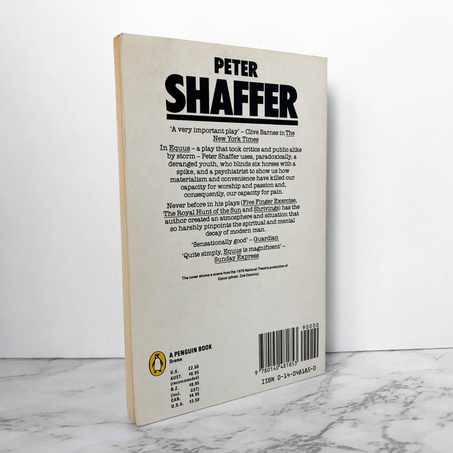 Equus by Peter Shaffer [1986 UK PAPERBACK] - Bookshop Apocalypse