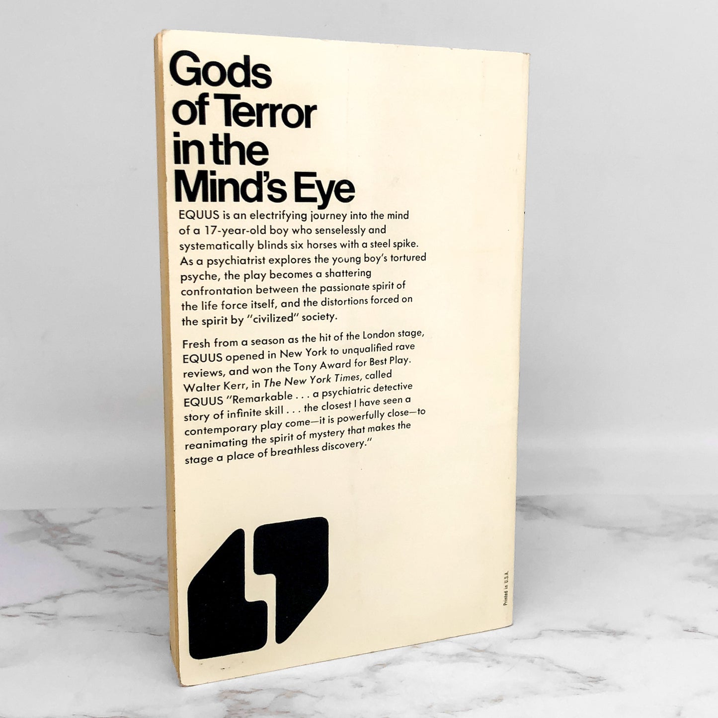 Equus by Peter Shaffer [FIRST U.S. PAPERBACK PRINTING] 1975 • Bard