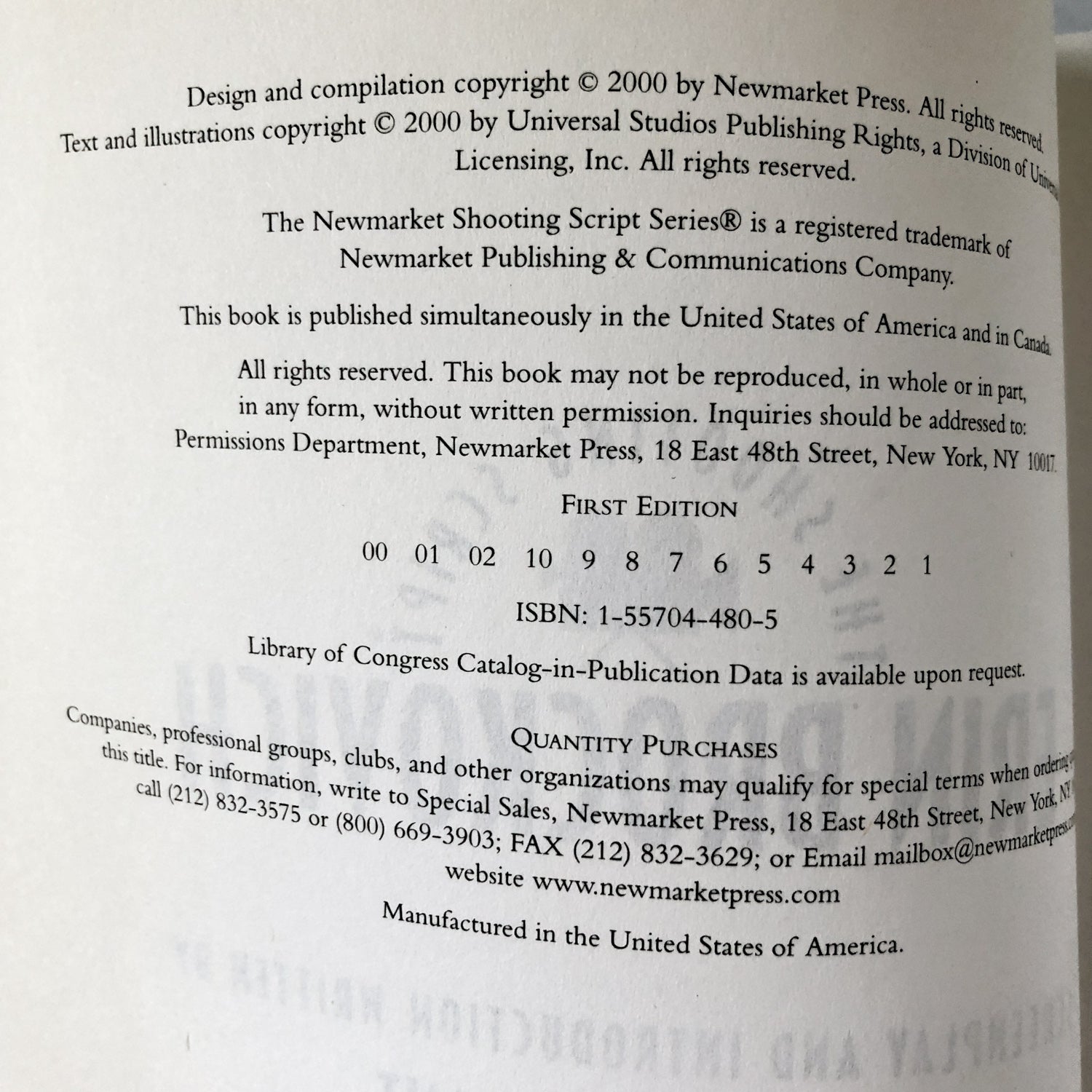 Erin Brockovich: The Shooting Script by Susannah Grant [FIRST EDITION] - Bookshop Apocalypse