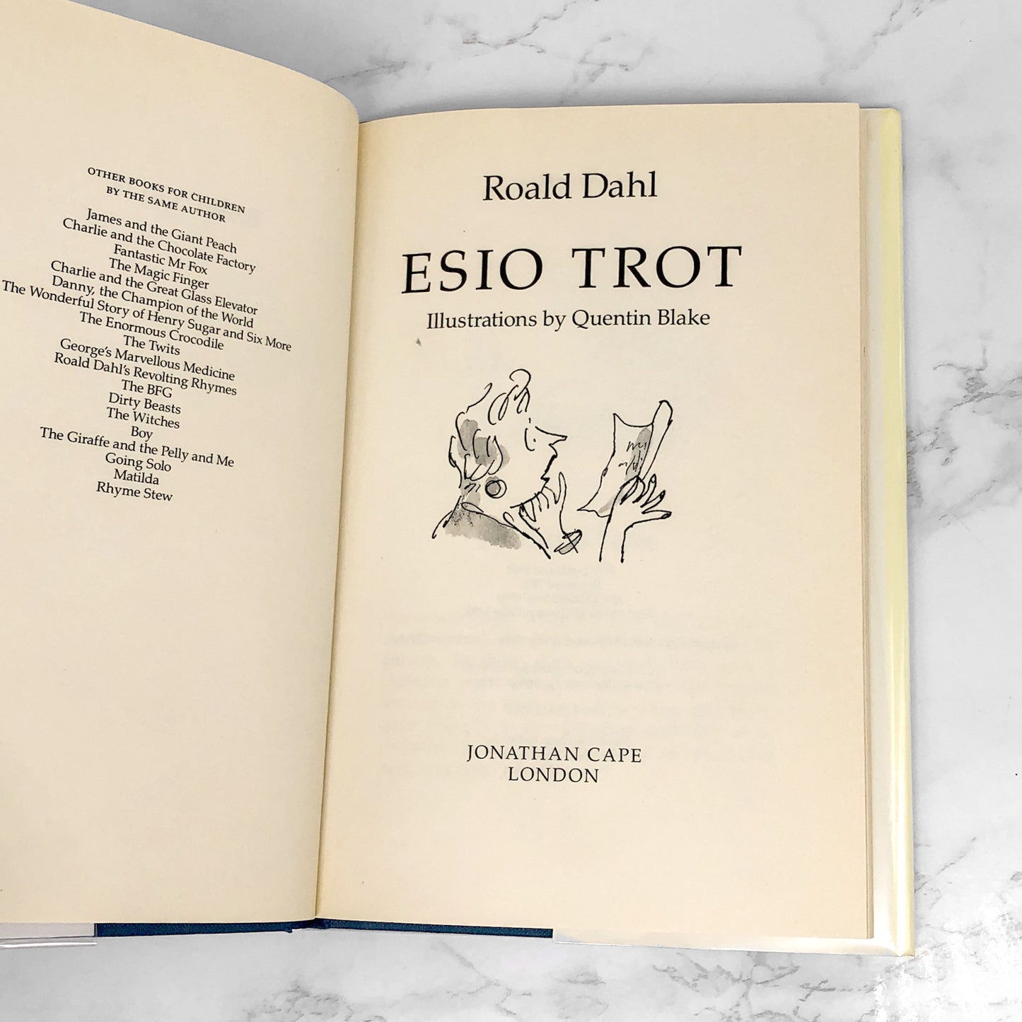 Esio Trot by Roald Dahl [U.K. FIRST EDITION] • 1990 • Jonathan Cape