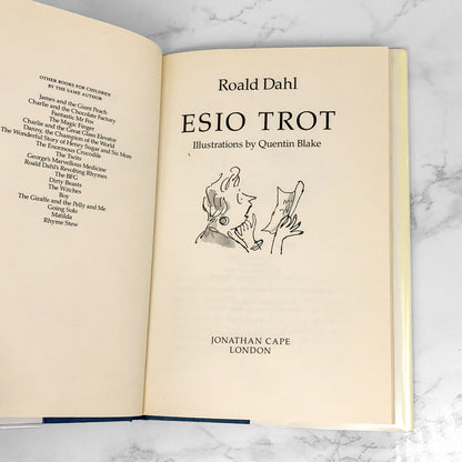 Esio Trot by Roald Dahl [U.K. FIRST EDITION] • 1990 • Jonathan Cape