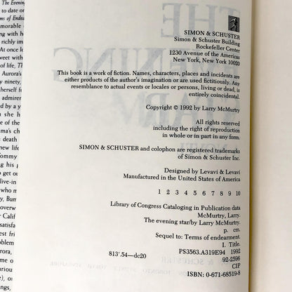 The Evening Star by Larry McMurtry [FIRST EDITION • FIRST PRINTING] 1992