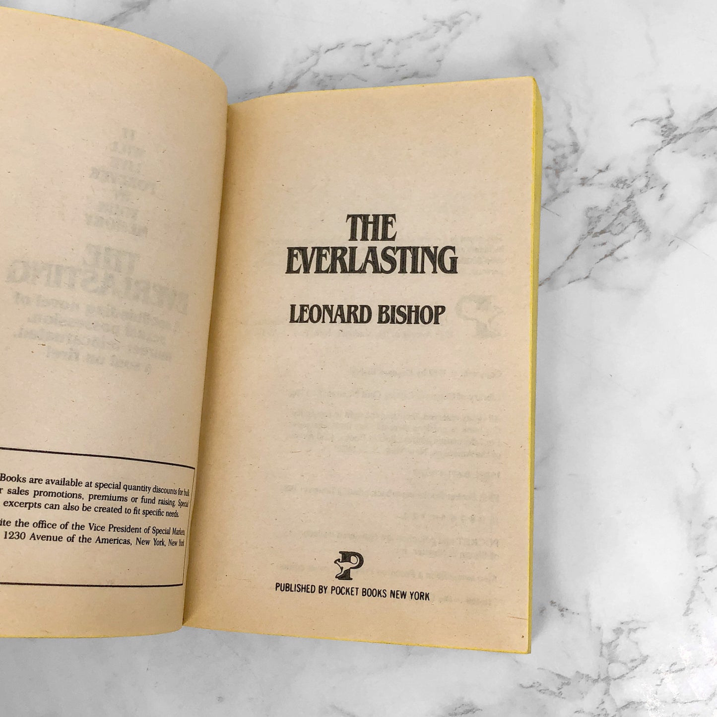The Everlasting by Leonard Bishop [1984 PAPERBACK] Pocket Horror