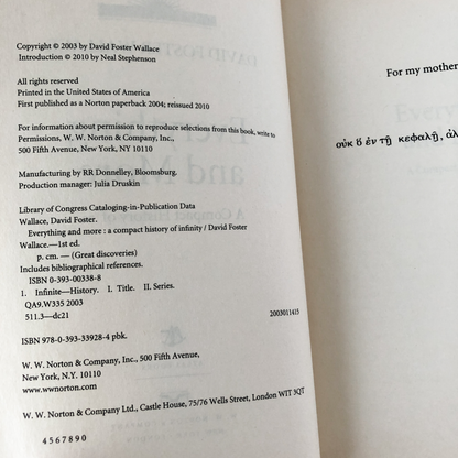 Everything and More by David Foster Wallace [TRADE PAPERBACK / 2010] - Bookshop Apocalypse