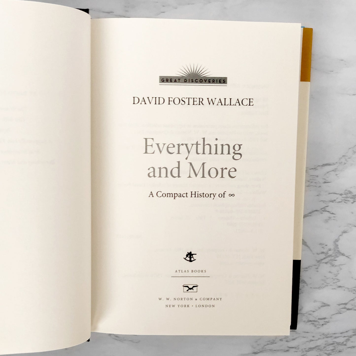 Everything and More: A Compact History of Infinity by David Foster Wallace [FIRST EDITION] 2003