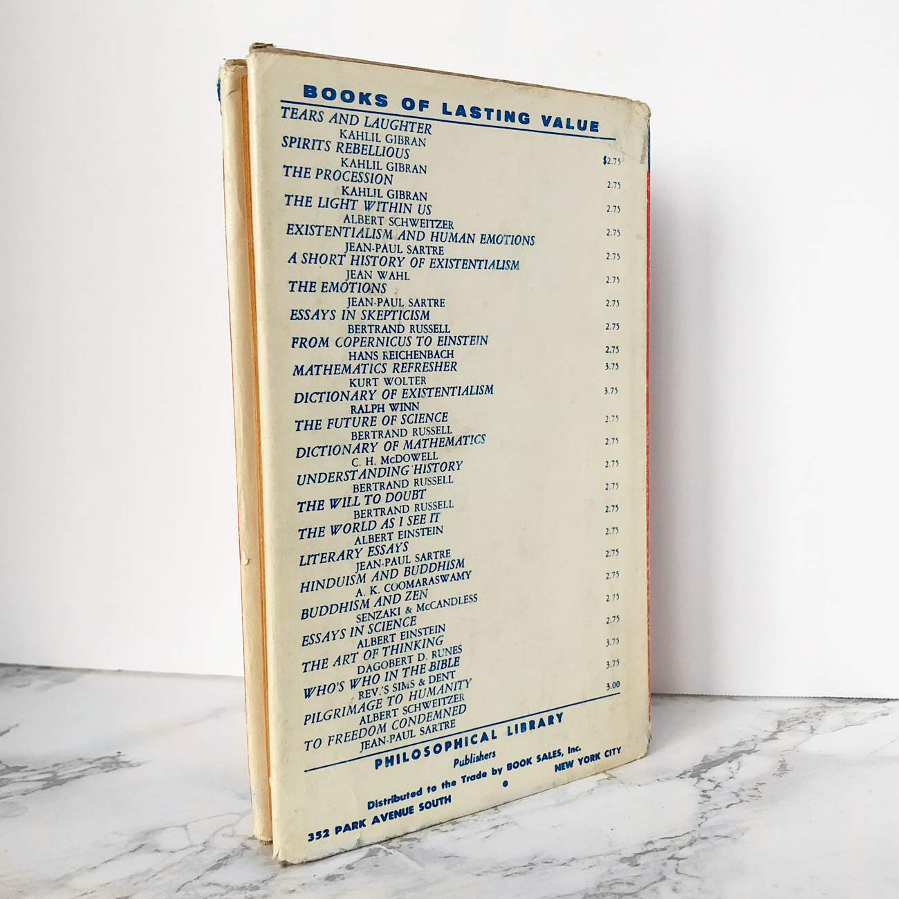 Existentialism and Human Emotions by Jean Paul Sartre [FIRST EDITION] - Bookshop Apocalypse