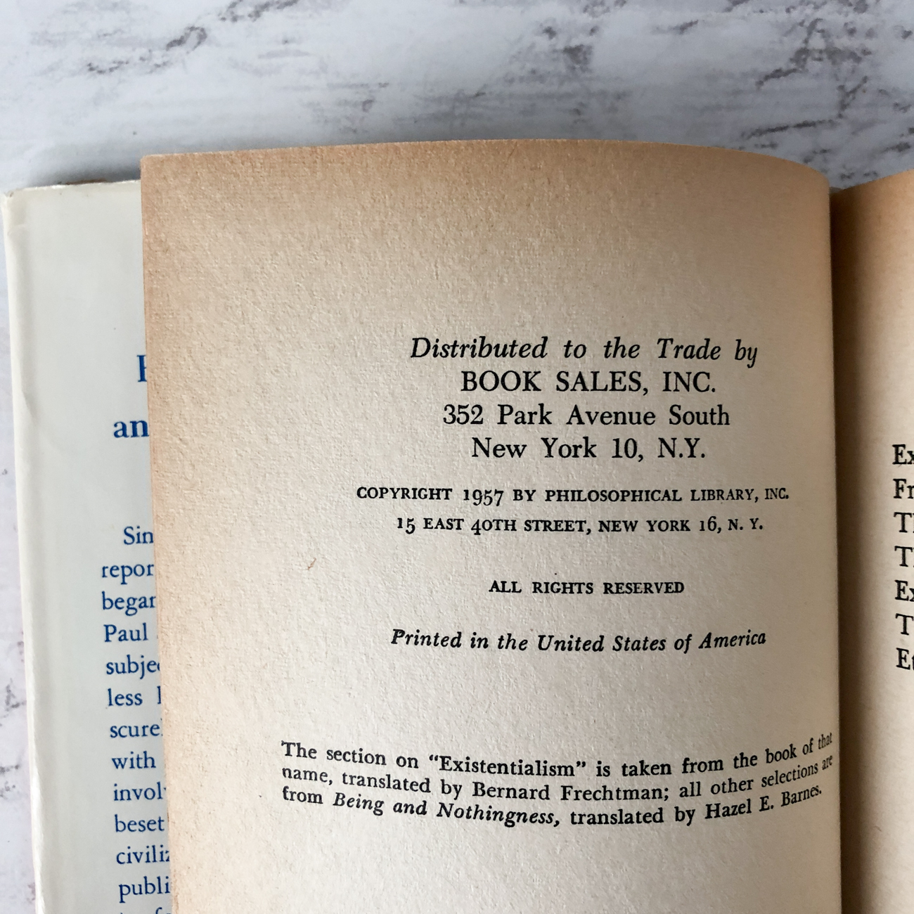 Existentialism and Human Emotions by Jean Paul Sartre [FIRST EDITION] - Bookshop Apocalypse