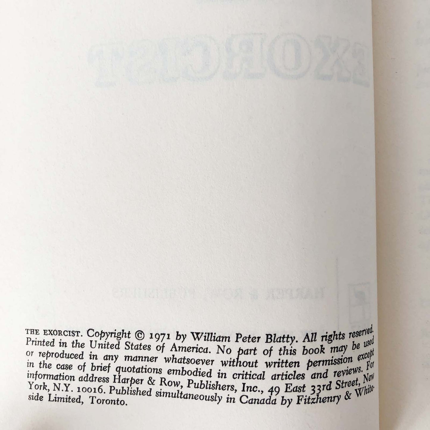 The Exorcist by William Peter Blatty [RARE LEATHERETTE BOOK CLUB EDITION / 1971]