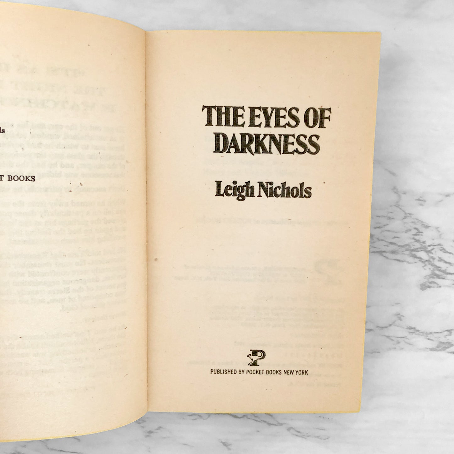 The Eyes of Darkness by Leigh Nichols "aka Dean Koontz" [FIRST EDITION / FIRST PRINTING] 1981