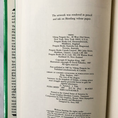 The Eyes of the Dragon by Stephen King [FIRST EDITION / FIRST PRINTING]