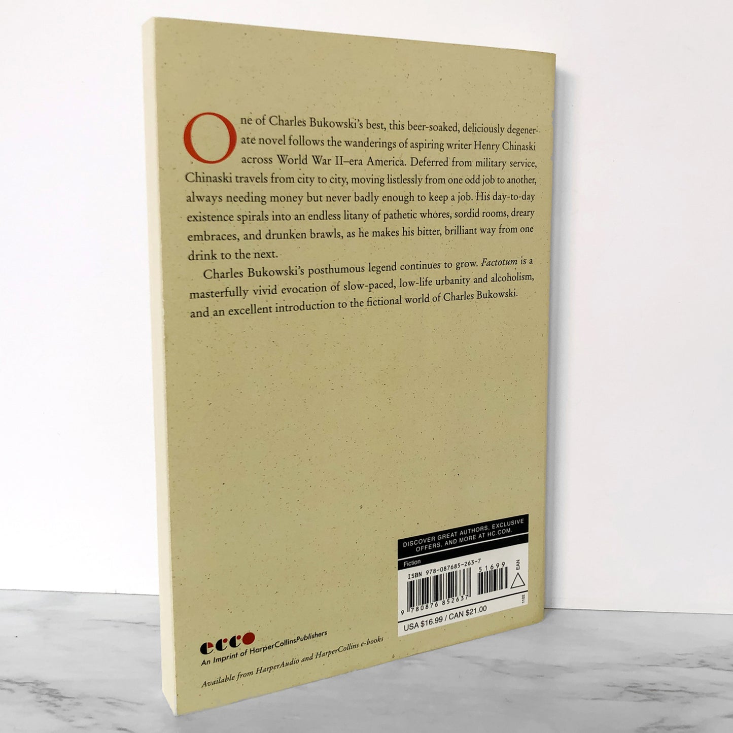 Factotum by Charles Bukowski [ECCO TRADE PAPERBACK] 2002