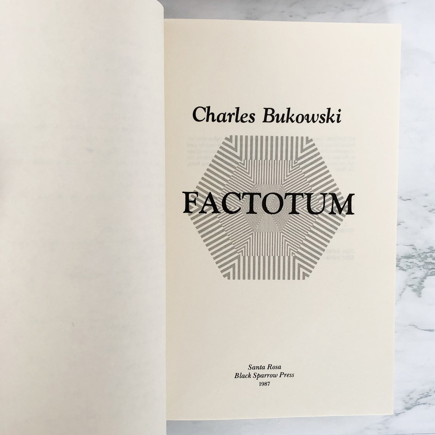 Factotum by Charles Bukowski [FIRST EDITION PAPERBACK]