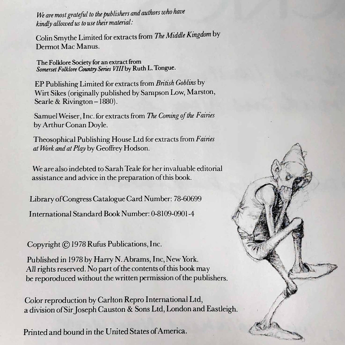 Faeries by Brian Froud & Alan Lee [FIRST EDITION] 1978