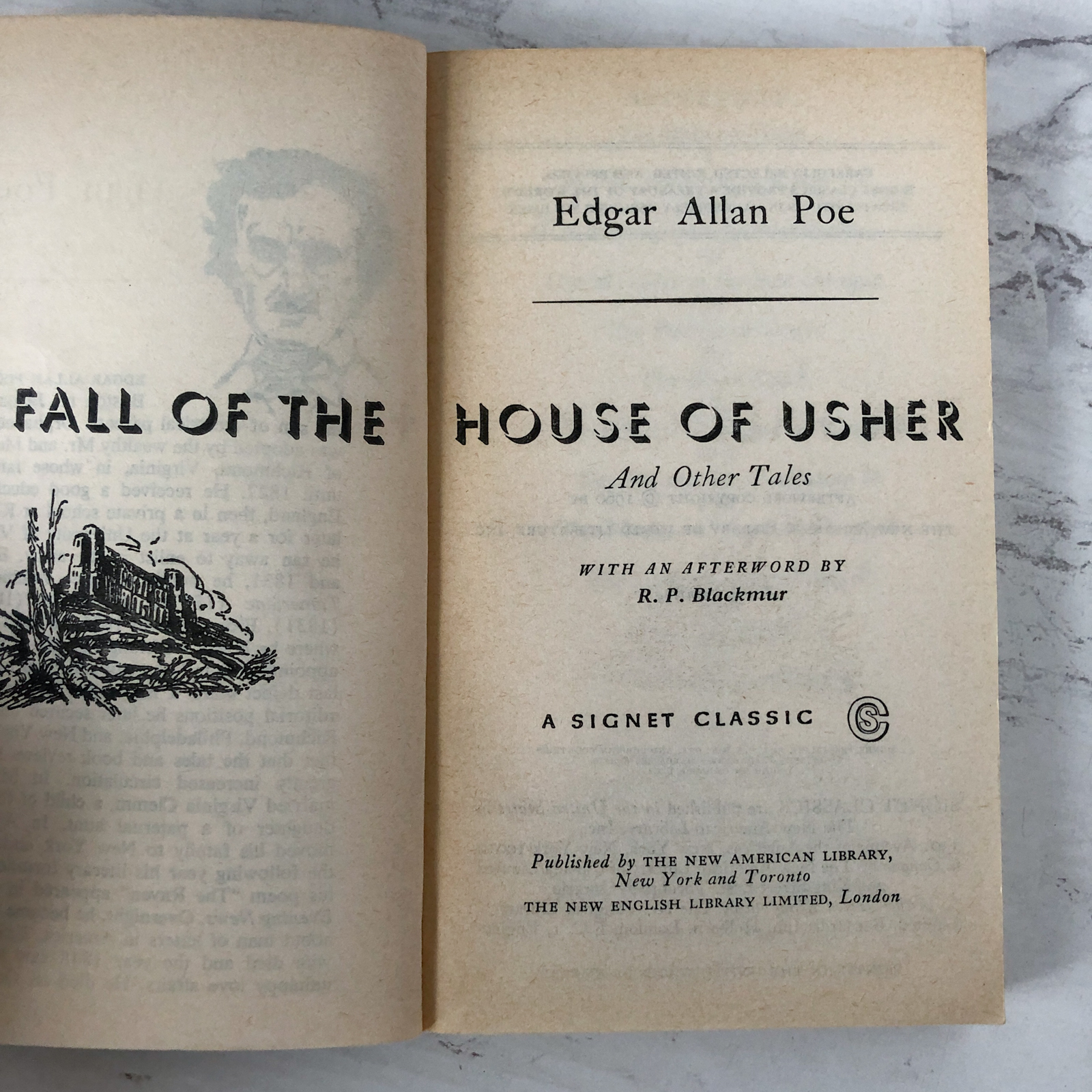 The Fall of the House of Usher & Other Tales by Edgar Allen Poe [1960 PAPERBACK] - Bookshop Apocalypse