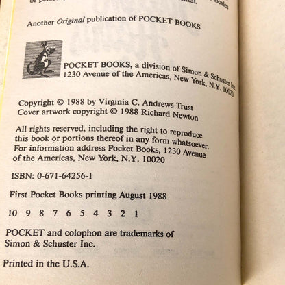 Fallen Hearts by V.C. Andrews [FIRST PAPERBACK PRINTING] 1988