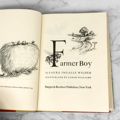 Farmer Boy by Laura Ingalls Wilder • Garth Williams [SECOND HARDCOVER EDITION] 1953 • Harper & Bros. • Little House #2