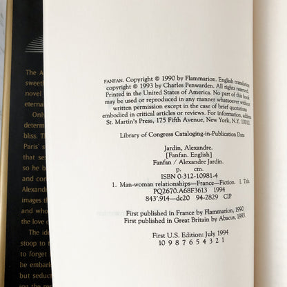 Fanfan by Alexandre Jardin [FIRST EDITION / FIRST PRINTING] - Bookshop Apocalypse