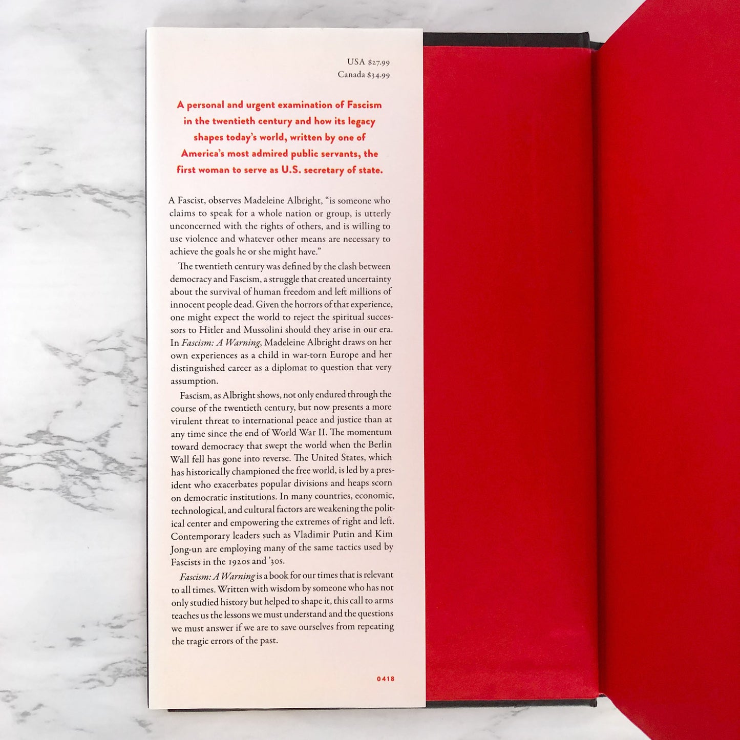 Fascism: A Warning by Madeleine Albright SIGNED! [FIRST EDITION]