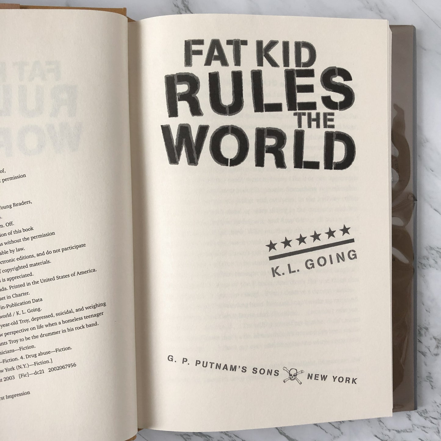 Fat Kid Rules the World by K.L. Going [FIRST EDITION / FIRST PRINTING] - Bookshop Apocalypse
