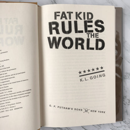 Fat Kid Rules the World by K.L. Going [FIRST EDITION / FIRST PRINTING] - Bookshop Apocalypse