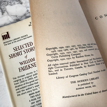 Selected Short Stories of William Faulkner [1961 / MODERN LIBRARY] - Bookshop Apocalypse
