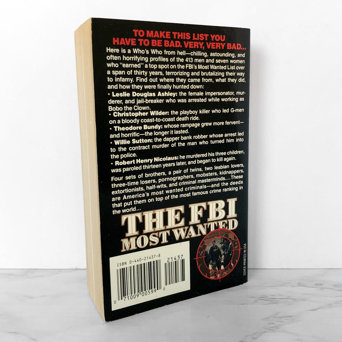 The FBI Most Wanted: An Encyclopedia by Michael & Judy Ann Newton [1993 PAPERBACK]
