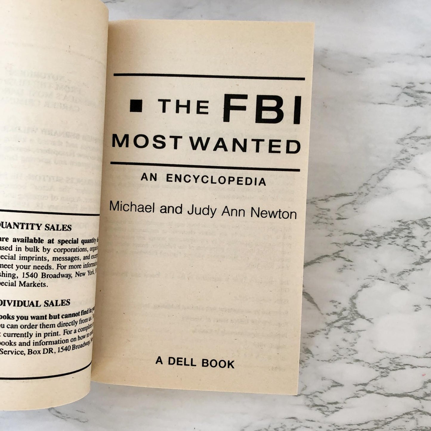 The FBI Most Wanted: An Encyclopedia by Michael & Judy Ann Newton [1993 PAPERBACK]