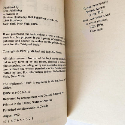 The FBI Most Wanted: An Encyclopedia by Michael & Judy Ann Newton [1993 PAPERBACK]