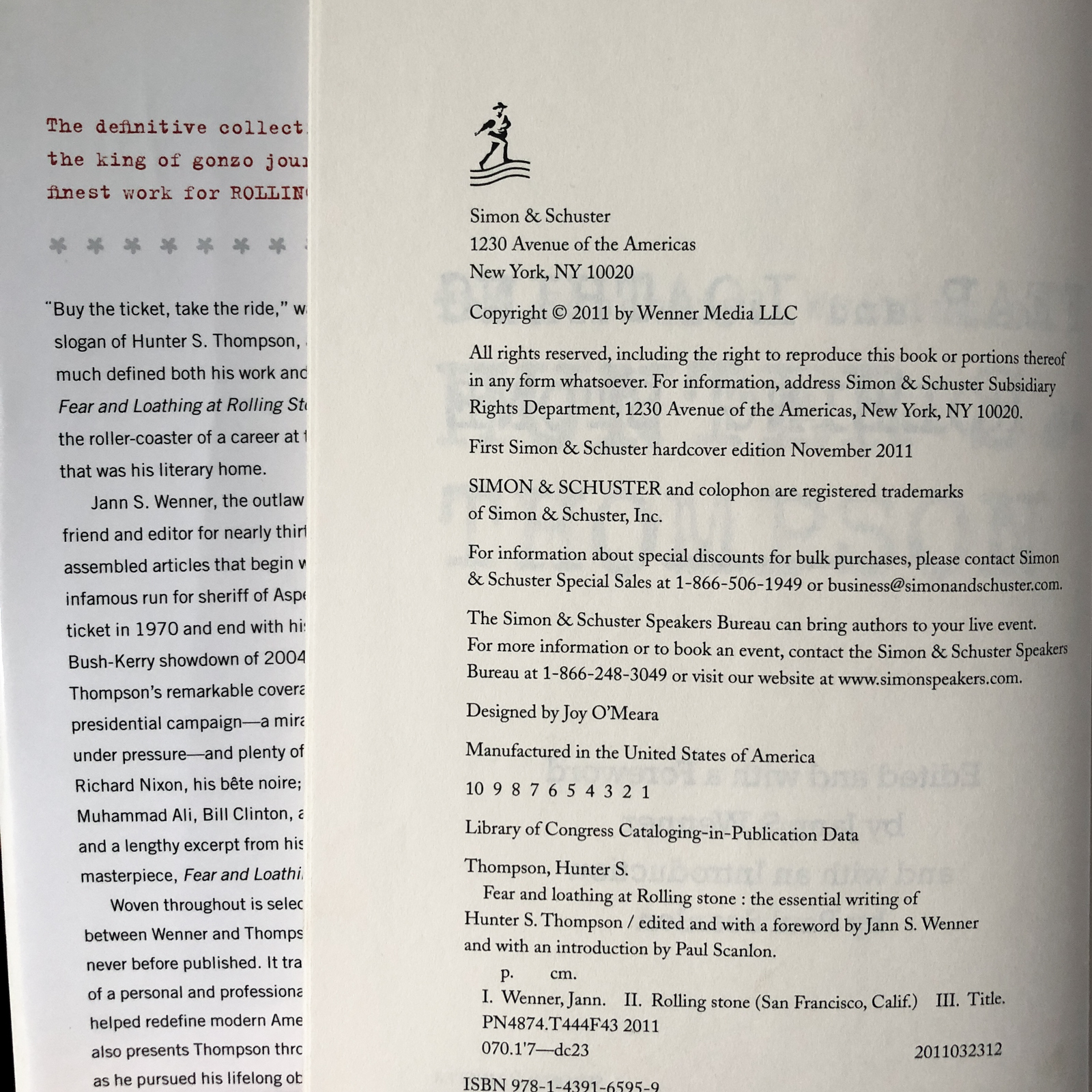 Fear and Loathing at Rolling Stone by Hunter S. Thompson [FIRST EDITION] - Bookshop Apocalypse