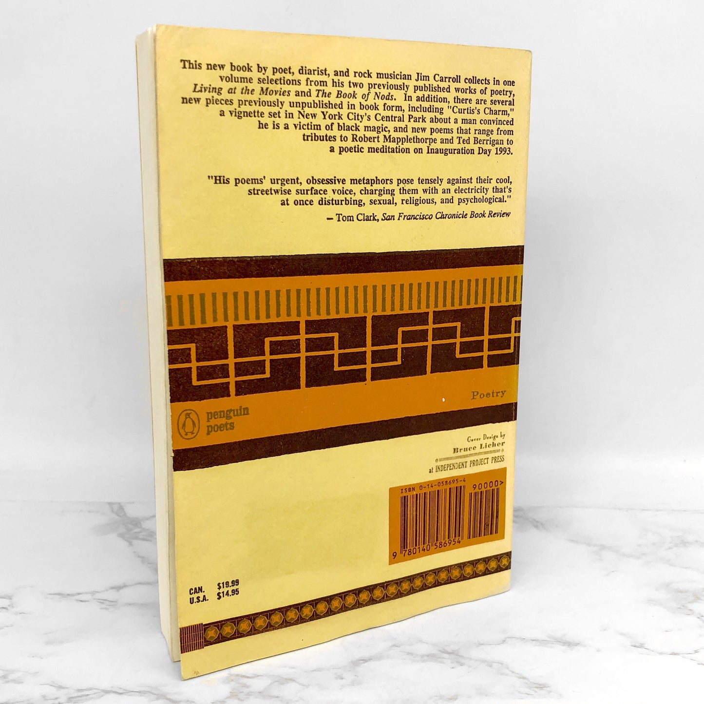 Fear of Dreaming : The Selected Poems of Jim Carroll [FIRST EDITION TRADE PAPERBACK] 1993
