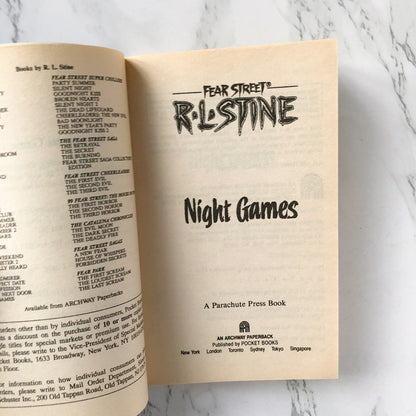 Fear Street #40: Night Games by R.L. Stine [1996 PAPERBACK] - Bookshop Apocalypse