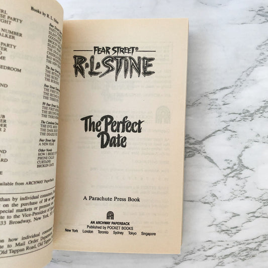 Fear Street #37: Perfect Date by R.L. Stine [1996 PAPERBACK]