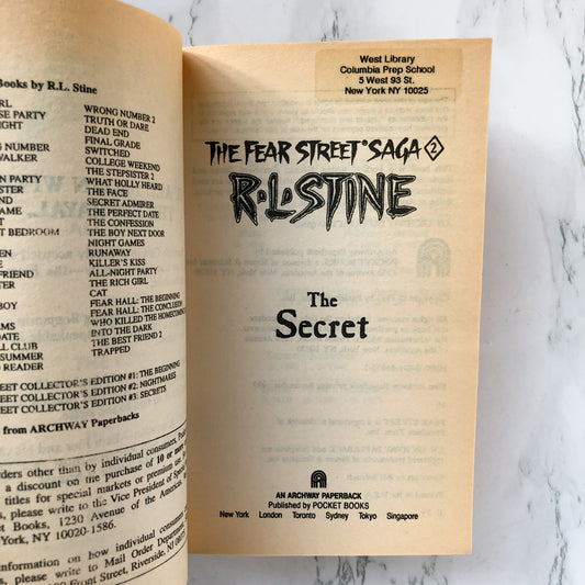 Fear Street Saga: The Secret by R.L. Stine [1993 PAPERBACK] - Bookshop Apocalypse