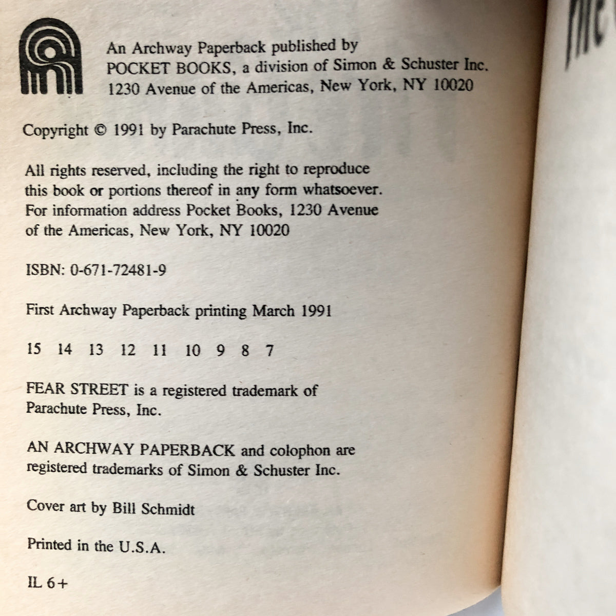 Fear Street #11: The Fire Game by R.L. Stine [1991 PAPERBACK] - Bookshop Apocalypse