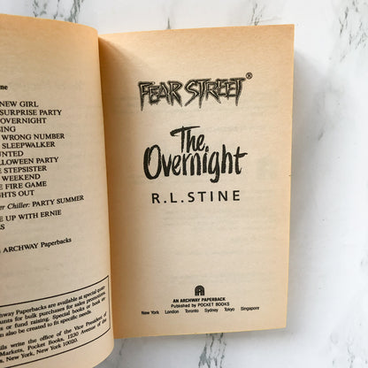 Fear Street #3: The Overnight by R.L. Stine [1989 PAPERBACK] - Bookshop Apocalypse