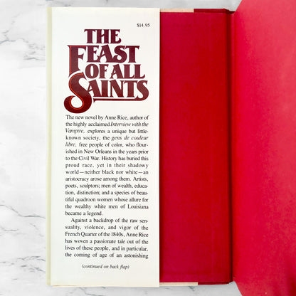 The Feast of All Saints by Anne Rice [FIRST EDITION / FIRST PRINTING] 1979