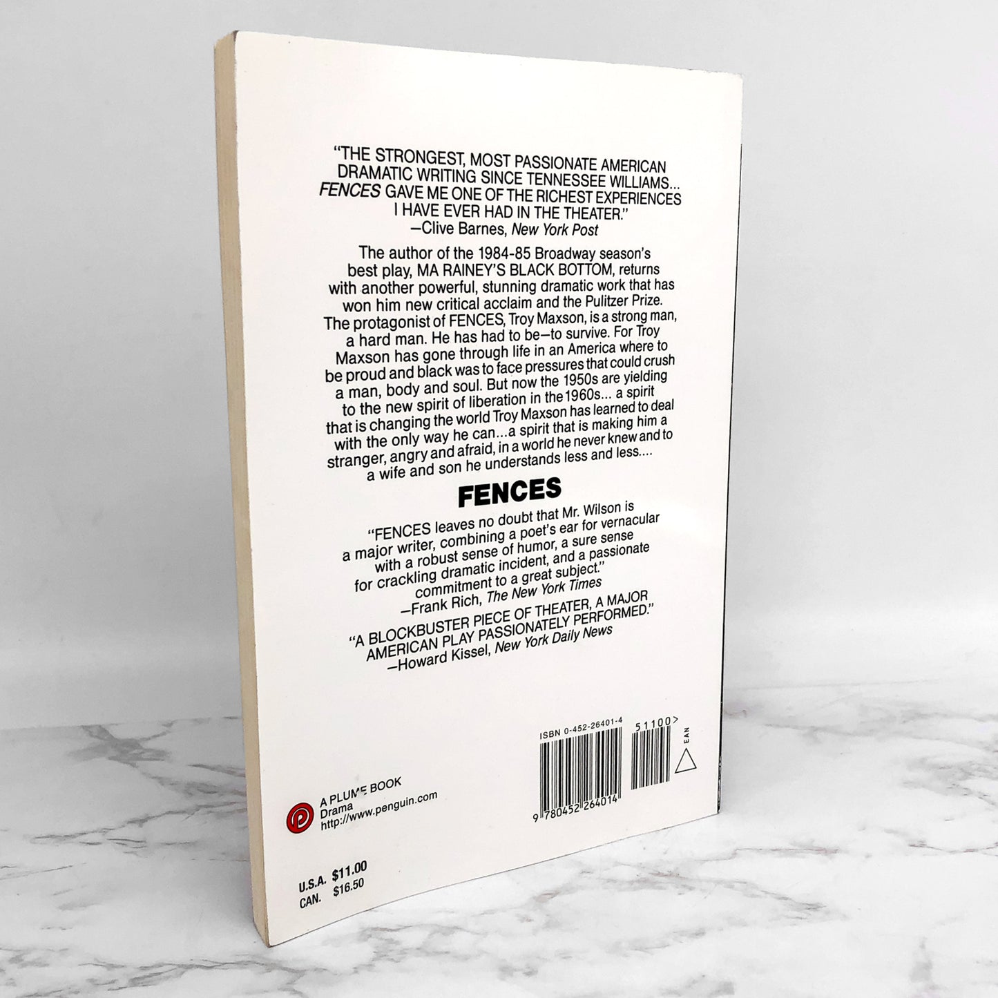 Fences by August Wilson [FIRST PAPERBACK EDITION] 1986